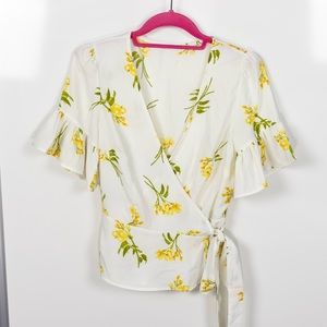 Floral Wrap Top